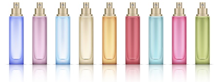 Colorful Cosmetic bottles setのイラスト素材