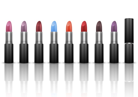 Set of lipsticks in realistic styleのイラスト素材