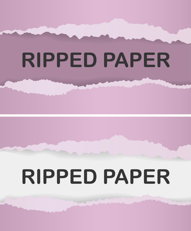Realistic ripped paperのイラスト素材