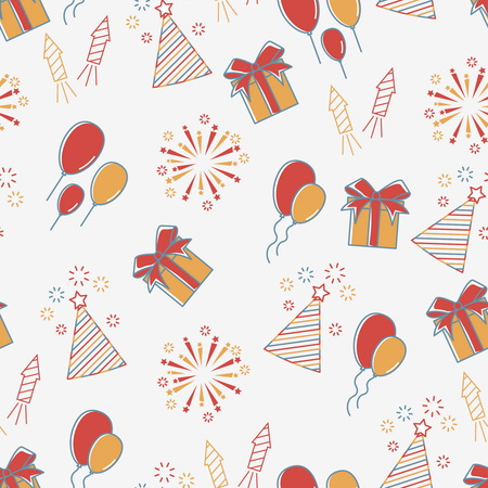 Holiday seamless patternのイラスト素材