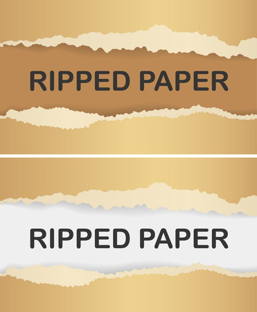 Realistic ripped paperのイラスト素材