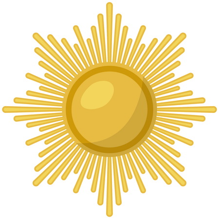 Gold medal in flatのイラスト素材