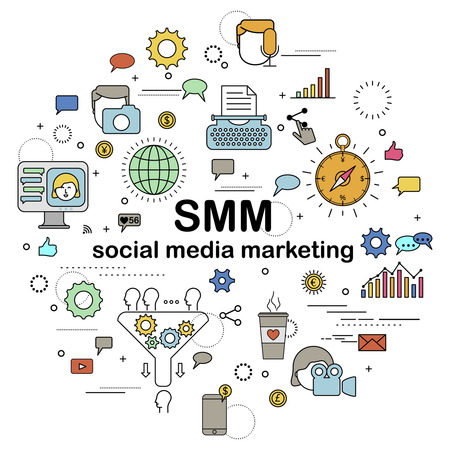 Social Media Marketingのイラスト素材