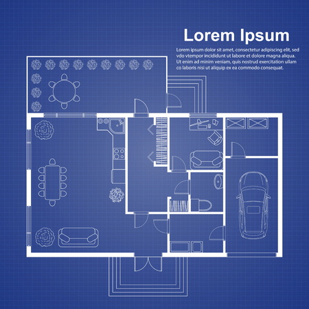 Architectural plan templateのイラスト素材