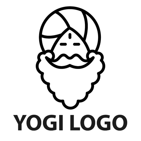 Line icon of Indian man head, vector illustration.のイラスト素材