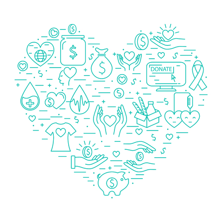 Donation banner templateのイラスト素材