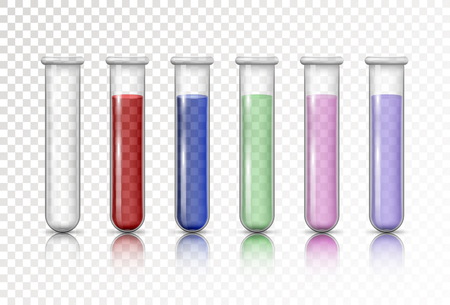 Empty and Filled flask for chemical labのイラスト素材