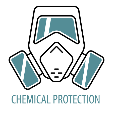 Gas mask line iconのイラスト素材