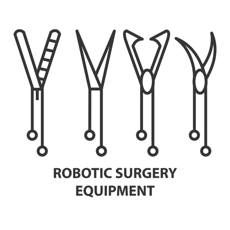 Quipment for Robotic surgeryのイラスト素材