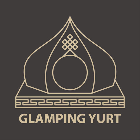 Glamping yurt accomodationのイラスト素材