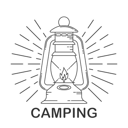 Rustic camping lanternのイラスト素材