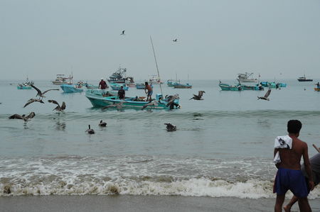 fisherman pacific coast, Ecuadorのeditorial素材