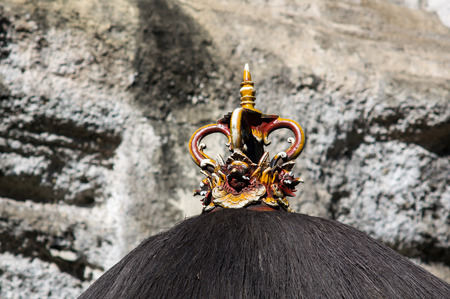 close up of Gunung kawi temple in Bali, Indonesia, Asiaの写真素材