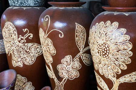 pottery Lombok Indonesia, Asiaの写真素材