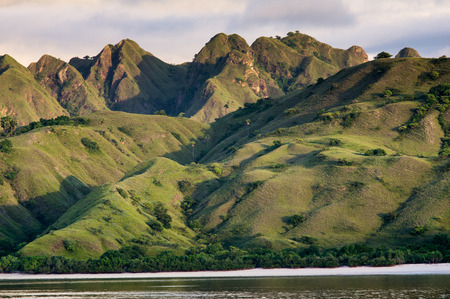  Sunrise landscape of Komodo island, Indonesiaの写真素材