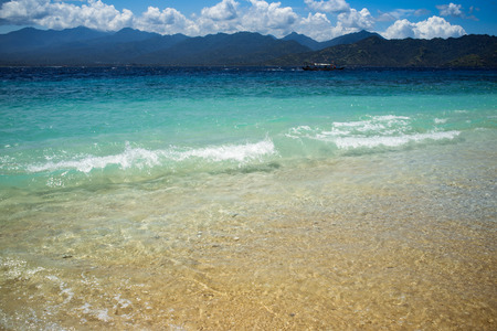 Beautiful sea and coastlines of Gili Meno, Indonesia.の写真素材