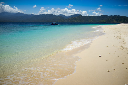 Beautiful sea and coastlines of Gili Meno, Indonesia.の写真素材