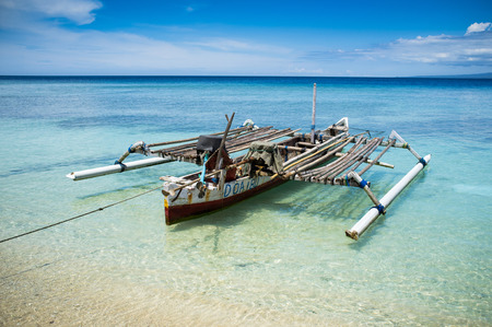 Boats moored at Gili Air, of Lombok, Indonesia, Asiaのeditorial素材