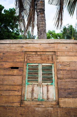 typical architecture Gili Trawangan, Indonesia, Asiの写真素材