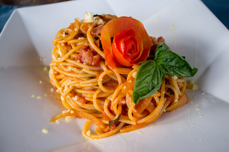 Indonesia, island of Bali, typical balenese food called Mie Goreng served in a restaurantの写真素材