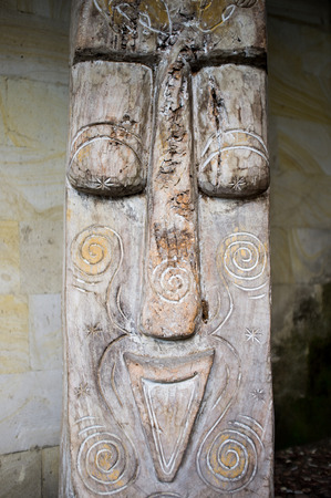 Wood carving, Mas, Bali, Indonesia, Asiaの写真素材