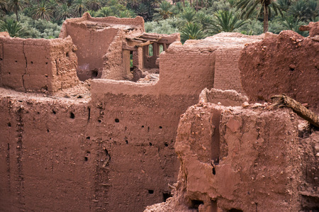 Old Casbah in Todgha (Todra) Gorge, Dades Valley (Valley of Thousand Casbahs). Moroccoの写真素材