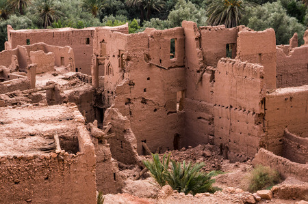 Old Casbah in Todgha (Todra) Gorge, Dades Valley (Valley of Thousand Casbahs). Moroccoの写真素材