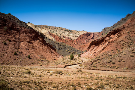Ounila valley in the foothills of the Atlas mountains, Tamdaght, Moroccoの写真素材