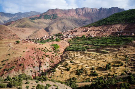 Toubkal National Park, High Atlas, Moroccoの写真素材