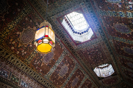 amazing architecture at the Dar Si Said in Marrakech, Moroccoのeditorial素材