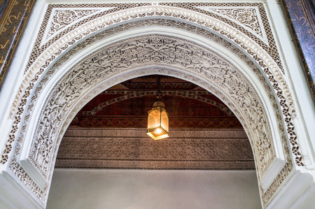 amazing architecture at the Dar Si Said in Marrakech, Moroccoのeditorial素材