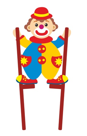 clown on stiltsの写真素材