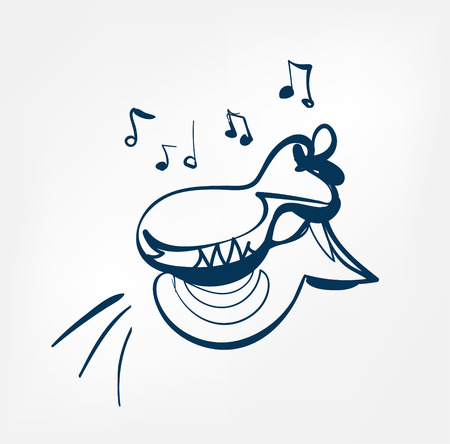 castanets sketch line vector designのイラスト素材
