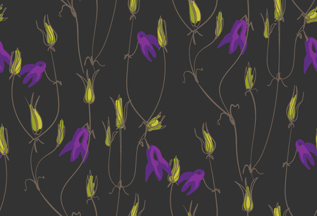vector modern seamless floral pattern scandinavianのイラスト素材