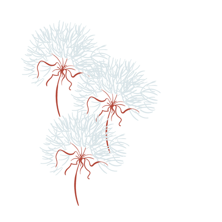 floral vector stylized design formal composition scandinavianのイラスト素材