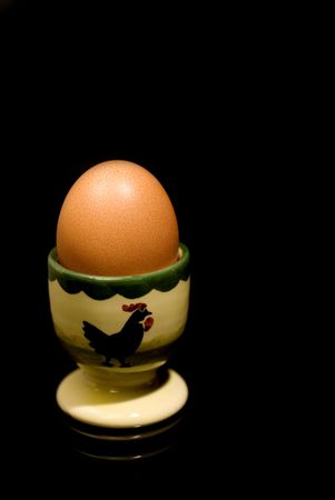 egg in a holderの写真素材