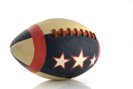 Rugby ball in several colors with starsの写真素材