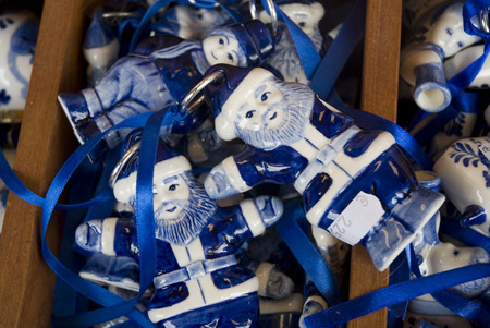 father christmas or santa claus in blueの写真素材