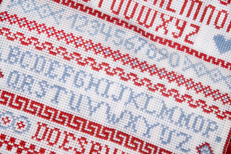 handmade embroided letters in colors