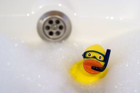 snorkeling in the bathの写真素材