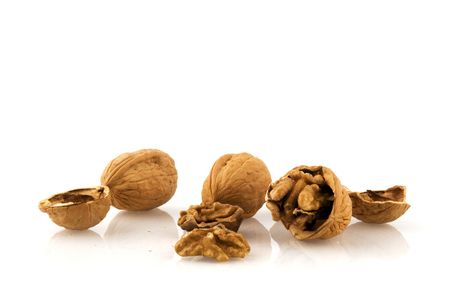 open and closed walnuts
