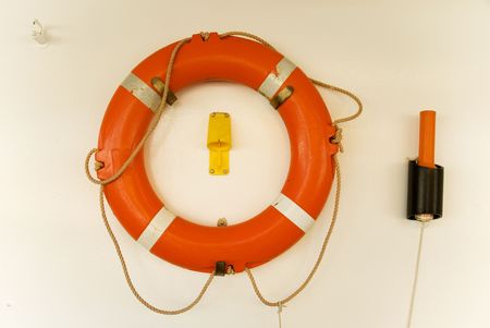 life buoy and alarm light for the ship