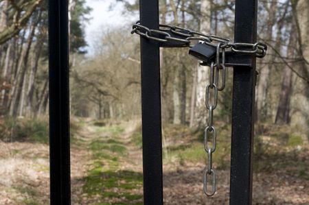 closed and locked natureの写真素材