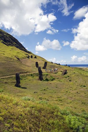 mysterious Easter islandの写真素材