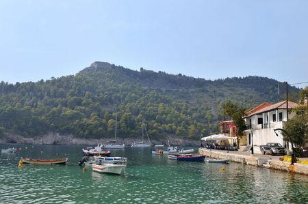 Little Greek village at the coast