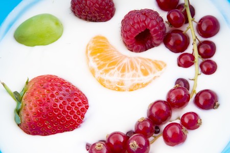 diet from yoghurt with fruitの写真素材