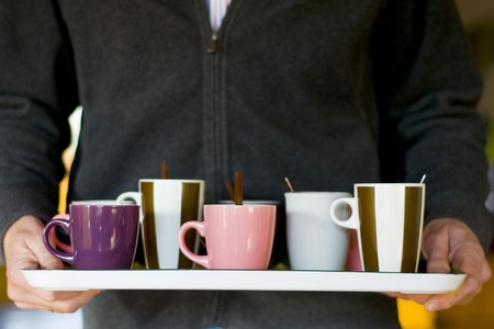 coffee break with colleaguesの写真素材