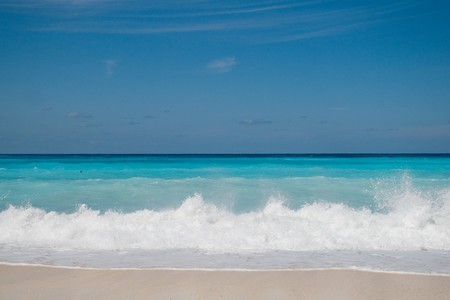 tranquil empty beachの写真素材