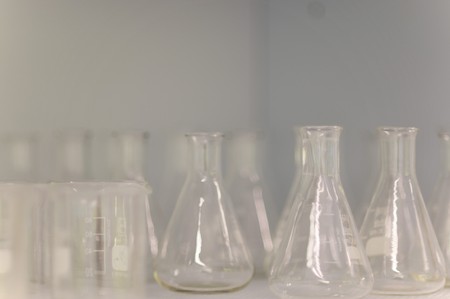 test glasses in laboratoryの写真素材