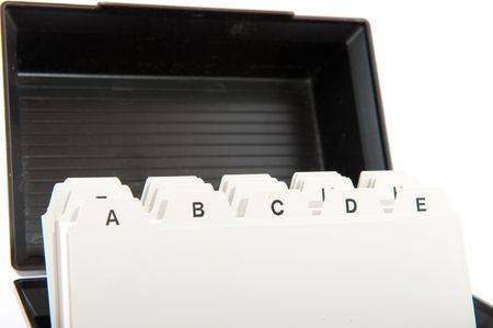 card system for names in alphabetical wayの写真素材